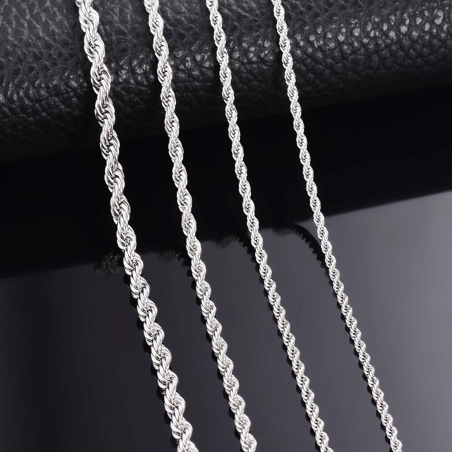 Lunarelle Steel Rope Chain – 2mm-6mm Necklace/Bracelet for Men & Women