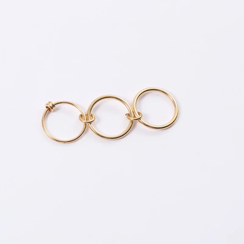 Lunarelle Multi-Layer Strand Loop Ring – Gold-Plated Stainless Steel for Women