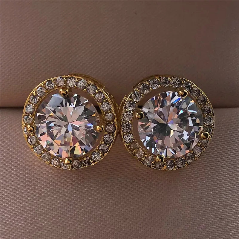 Lunarelle Vintage Crystal Stud Earrings