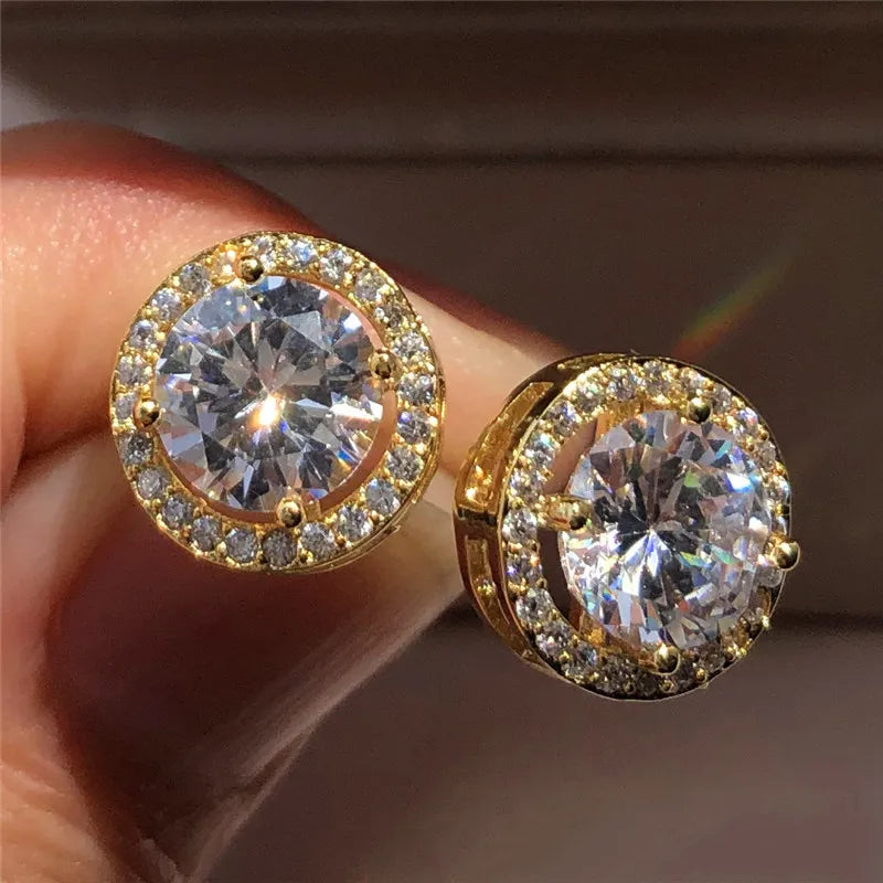 Lunarelle Vintage Crystal Stud Earrings