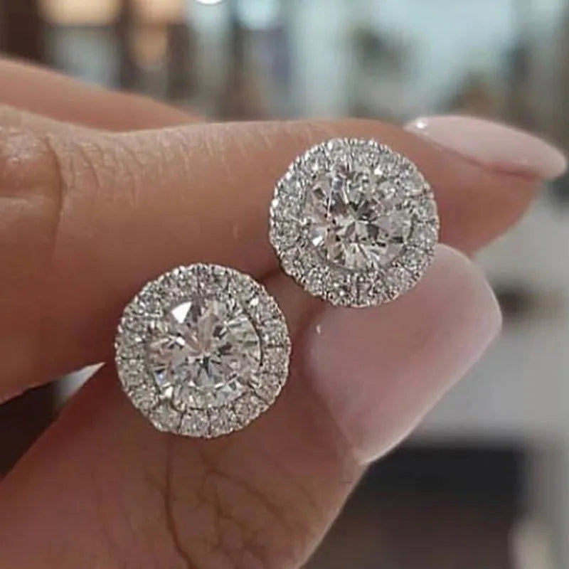 Lunarelle Vintage Crystal Stud Earrings