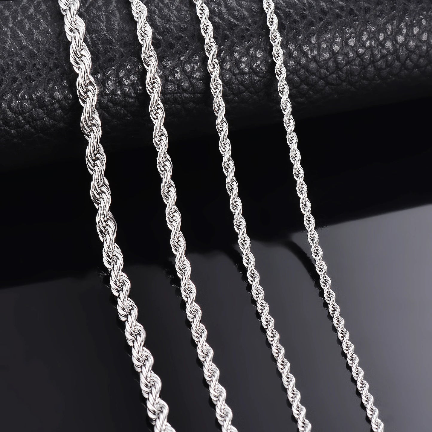 Lunarelle Steel Rope Chain – 2mm-6mm Necklace/Bracelet for Men & Women