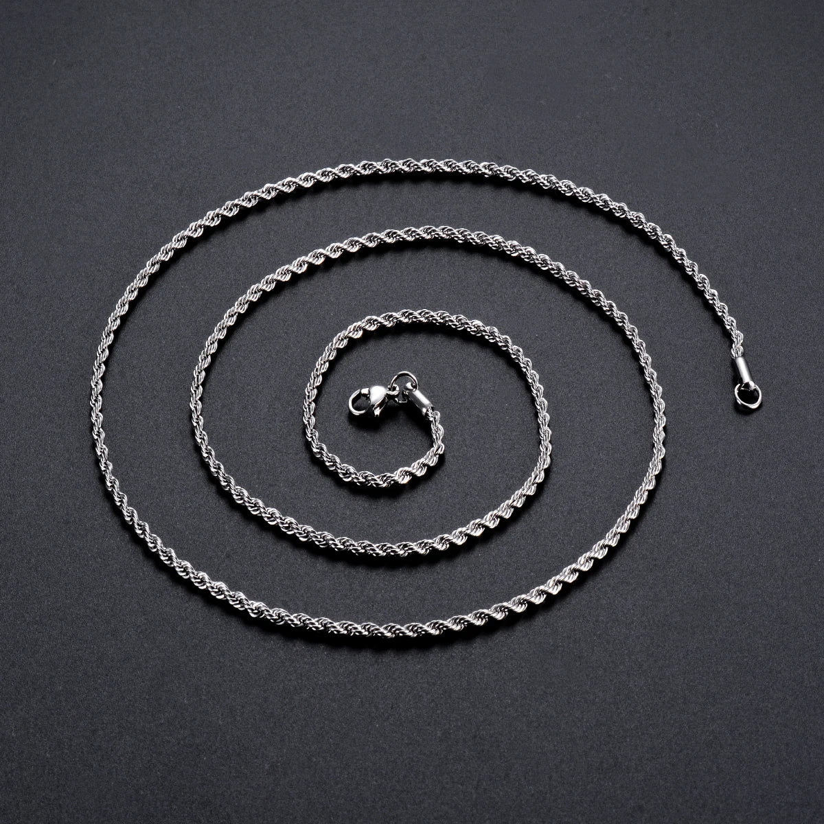 Lunarelle Steel Rope Chain – 2mm-6mm Necklace/Bracelet for Men & Women