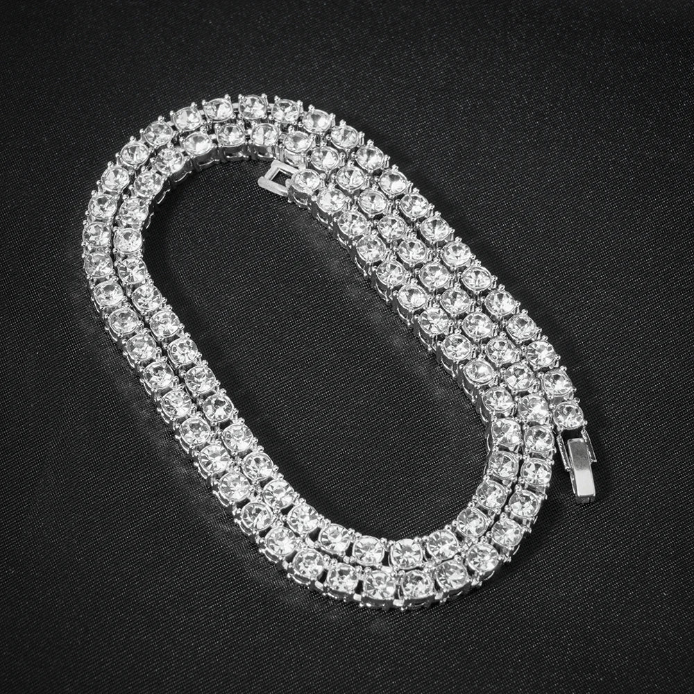 Lunarelle 15MM Iced Out Cuban Chain – Hip Hop Rhinestone Necklace