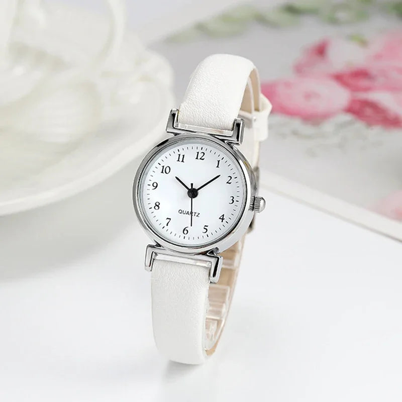 Lunarelle Luxury Small Dial Watch – High-Quality Quartz Leather Wristwatch for Women