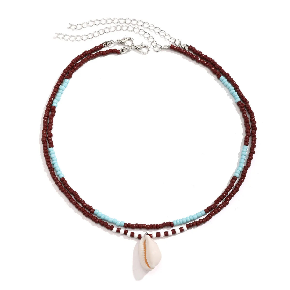 Lunarelle Tidepool Starfish Necklace – Boho Surf Beaded Choker with Turtle & Ocean-Inspired Charm