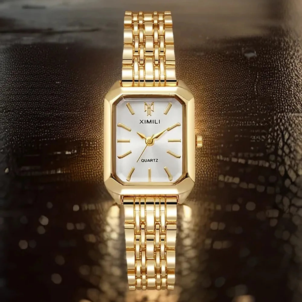 Lunarelle 2024 Luxury Quartz Watch – Stainless Steel Business Wristwatch for Women & Students