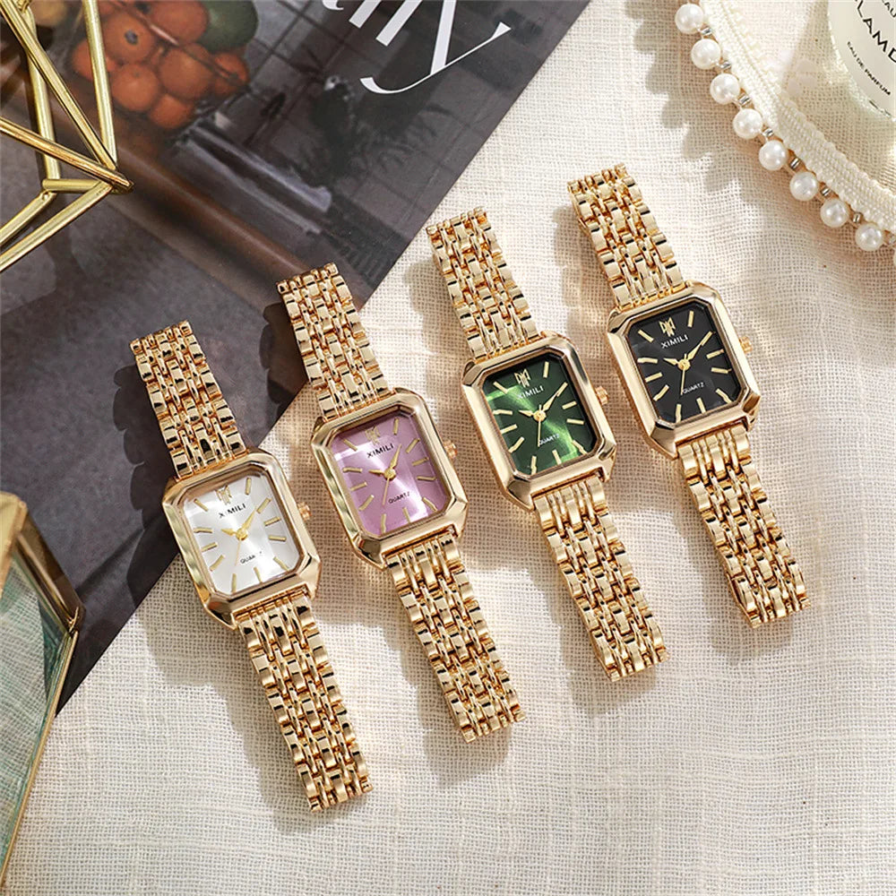 Lunarelle 2024 Luxury Quartz Watch – Stainless Steel Business Wristwatch for Women & Students