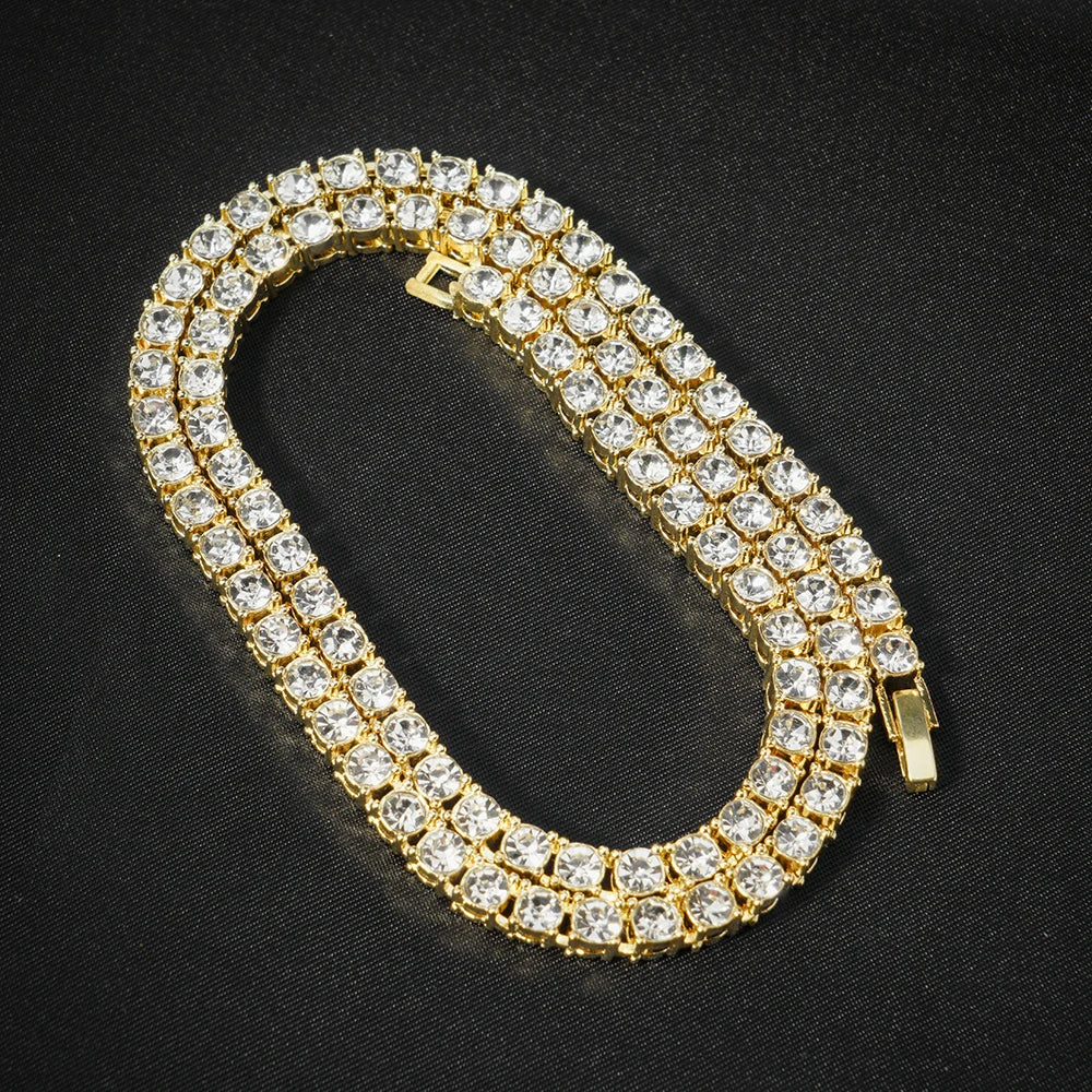 Lunarelle 15MM Iced Out Cuban Chain – Hip Hop Rhinestone Necklace