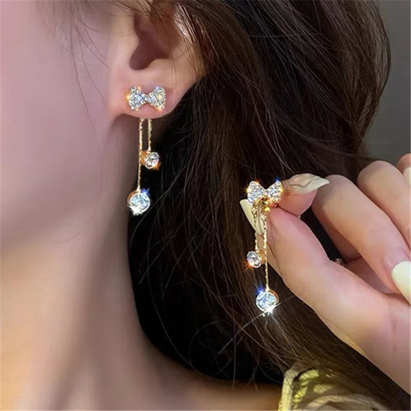 Lunarelle Elegant Gold Heart Pearl Studs – Korean Fashion Earrings for Women & Girls