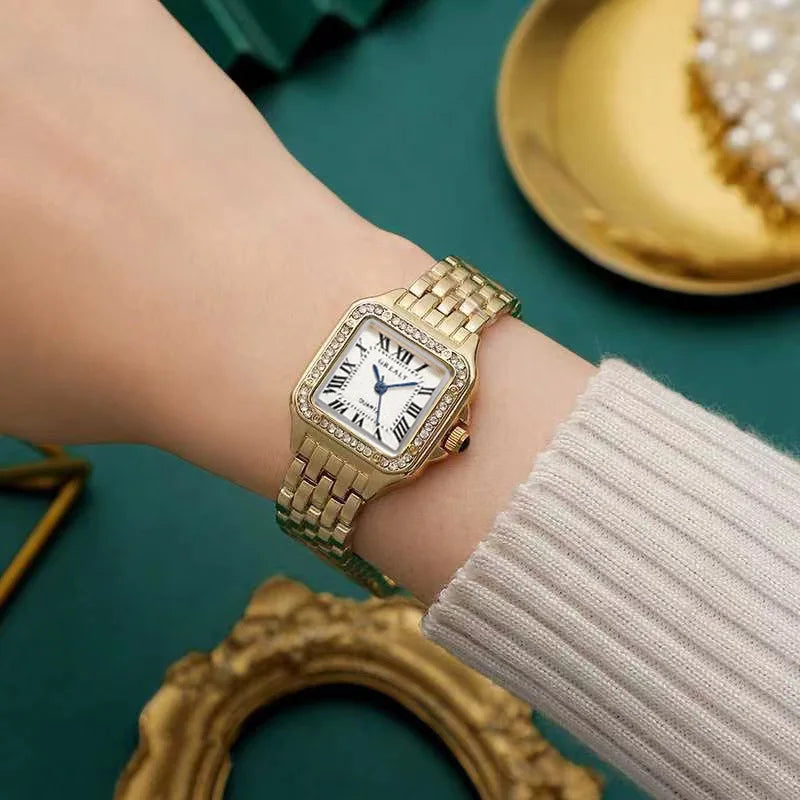 Lunarelle Light Luxury Quartz Watch – Stainless Steel Bracelet Wristwatch for Women