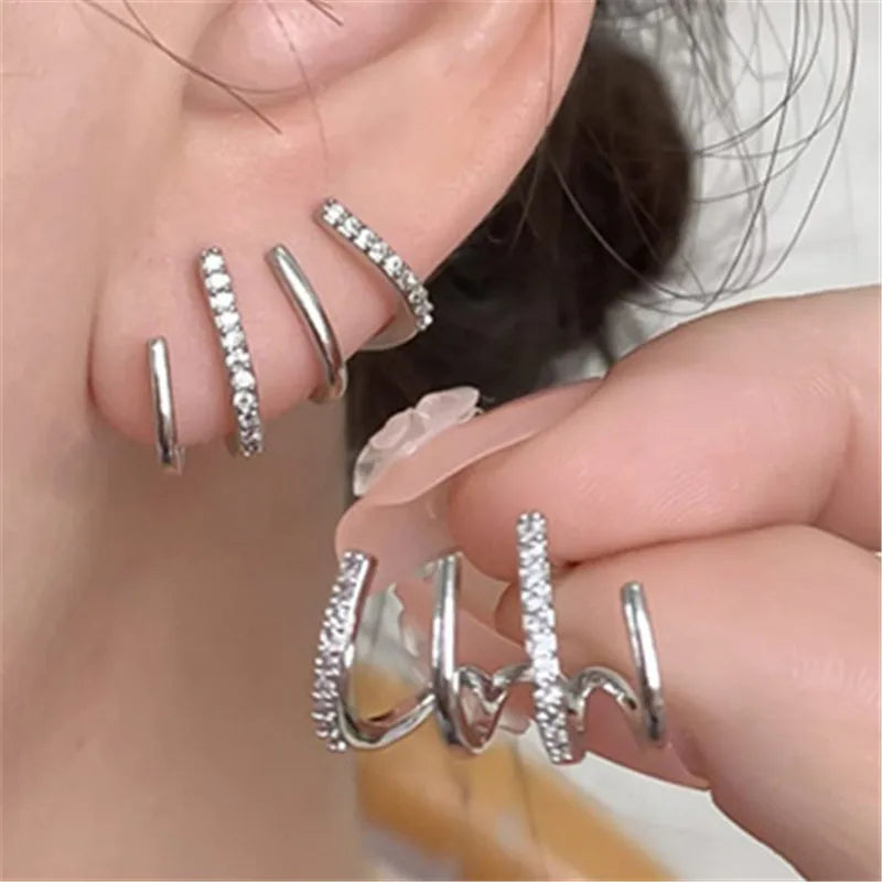 Lunarelle Elegant Gold Heart Pearl Studs – Korean Fashion Earrings for Women & Girls