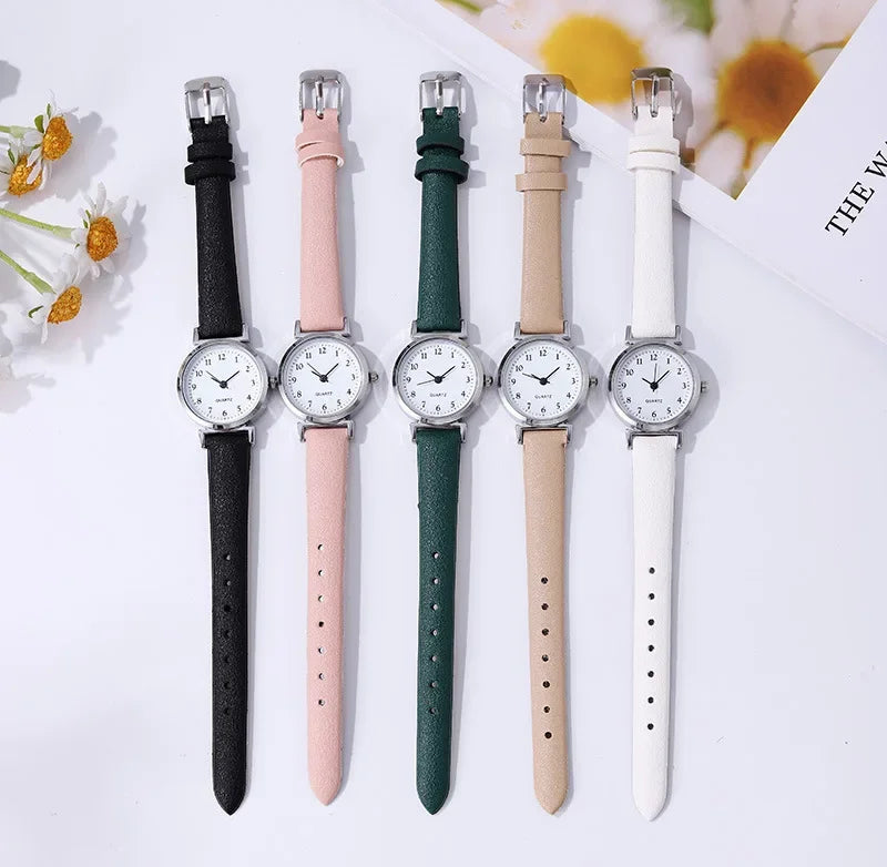 Lunarelle Luxury Small Dial Watch – High-Quality Quartz Leather Wristwatch for Women