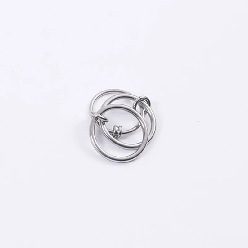 Lunarelle Multi-Layer Strand Loop Ring – Gold-Plated Stainless Steel for Women