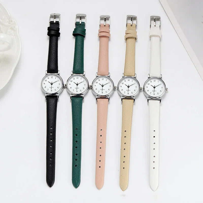 Lunarelle Luxury Small Dial Watch – High-Quality Quartz Leather Wristwatch for Women