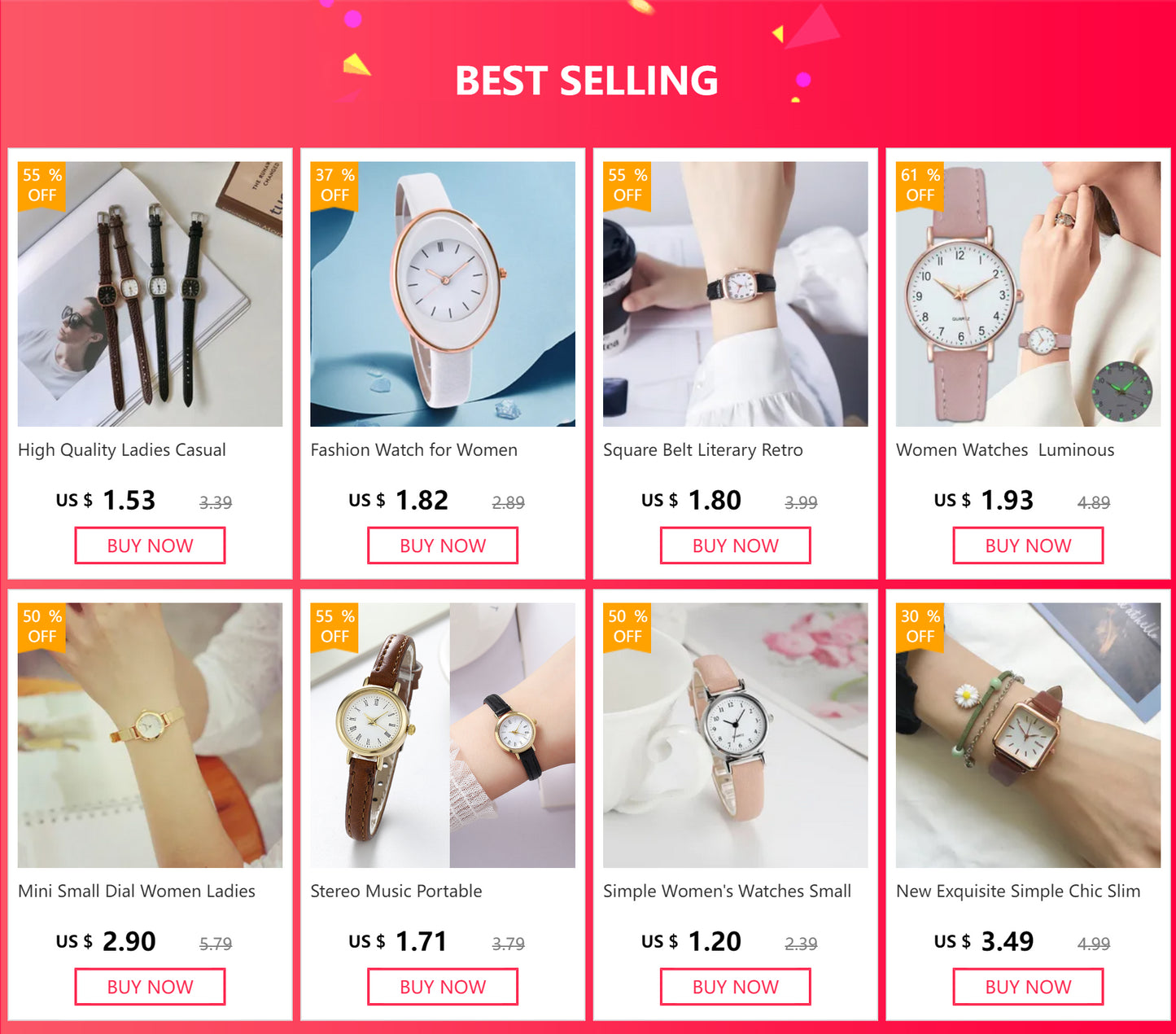 Lunarelle Vintage Bracelet Watch – High-Quality Simple Leather Strap Wristwatch for Women