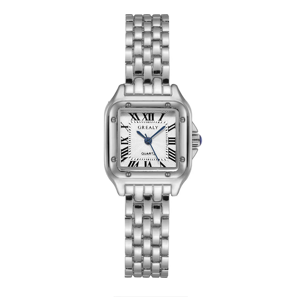 Lunarelle Gold Luxury Quartz Watch – Stainless Steel Bracelet Wristwatch for Women