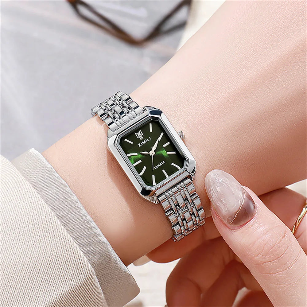 Lunarelle 2024 Luxury Quartz Watch – Stainless Steel Business Wristwatch for Women & Students