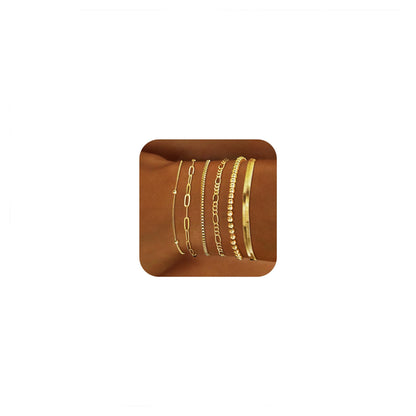 A set of gold Bracelets for Women 14K Real Gold