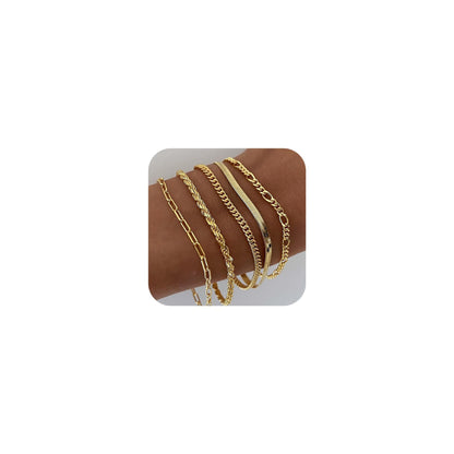 A set of gold Bracelets for Women 14K Real Gold