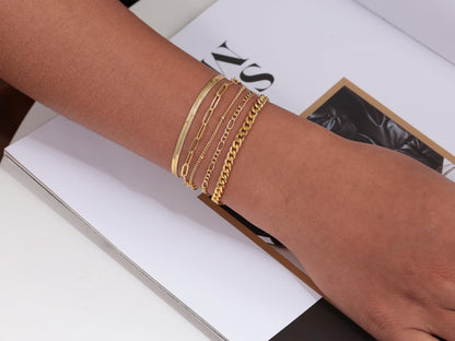 A set of gold Bracelets for Women 14K Real Gold