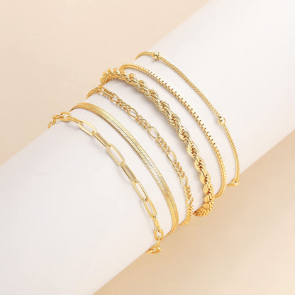 A set of gold Bracelets for Women 14K Real Gold