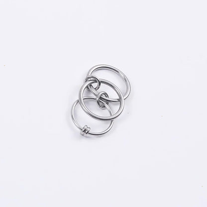 Lunarelle Multi-Layer Strand Loop Ring – Gold-Plated Stainless Steel for Women