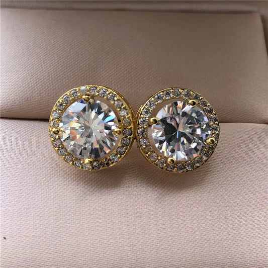 Lunarelle Vintage Crystal Stud Earrings