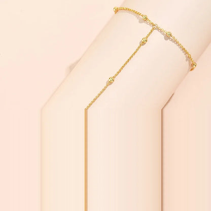 Lunarelle Dainty Hand Chain Bracelet – Gold-Plated Handmade Link for Women