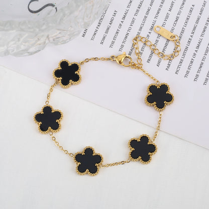Vintage Clover 18K Gold Bracelet
