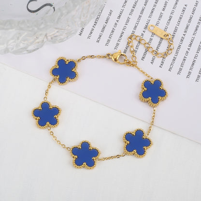 Vintage Clover 18K Gold Bracelet