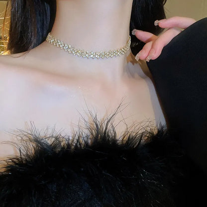 Lunarelle Rhinestone Crystal Necklace