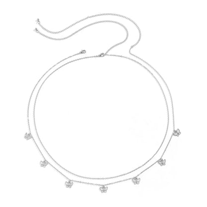 Lunarelle Retro Butterfly Waist Chain – Sexy Summer Beach Body Jewelry for Women