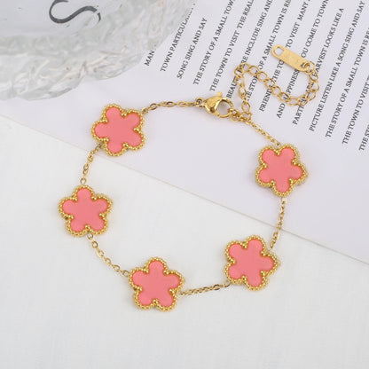 Vintage Clover 18K Gold Bracelet