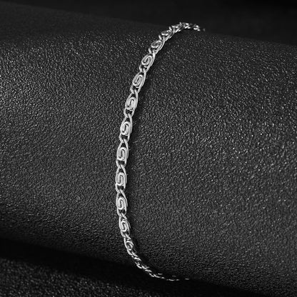 Lunarelle Stainless Steel Paperclip Chain Bracelet