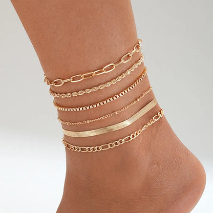 Lunarelle 7pc Boho Anklet Set –