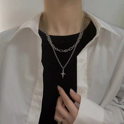 Lunarelle Star Hollow Choker – Trendy Pendant Chain for Men & Women