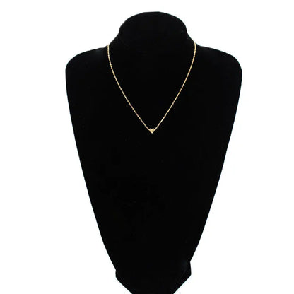 Lunarelle Minimalist Tiny Heart Clavicle Necklace – Dainty Love Jewelry for Women
