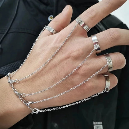 Lunarelle Dainty Hand Chain Bracelet – Gold-Plated Handmade Link for Women