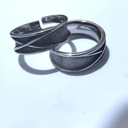 Lunarelle Retro Time Space Goku Black Ring – Punk Gothic Unisex Open Ring for Anime Lovers