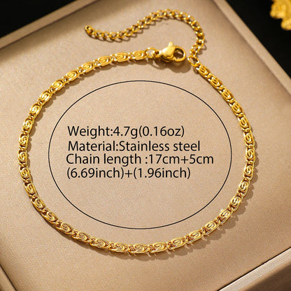 Lunarelle Stainless Steel Paperclip Chain Bracelet