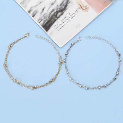 Lunarelle Double Layers Small Round Beads Bracelet GOLD