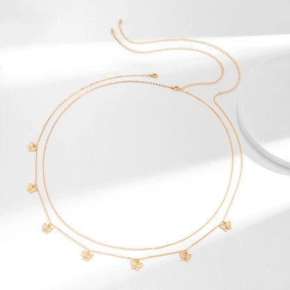 Lunarelle Retro Butterfly Waist Chain – Sexy Summer Beach Body Jewelry for Women