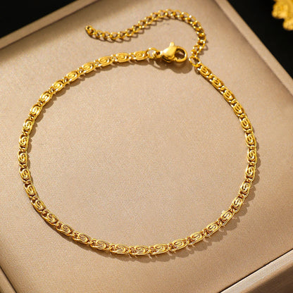Lunarelle Stainless Steel Paperclip Chain Bracelet