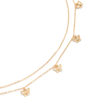 Lunarelle Retro Butterfly Waist Chain – Sexy Summer Beach Body Jewelry for Women