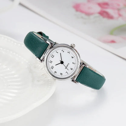 Lunarelle Luxury Small Dial Watch – High-Quality Quartz Leather Wristwatch for Women