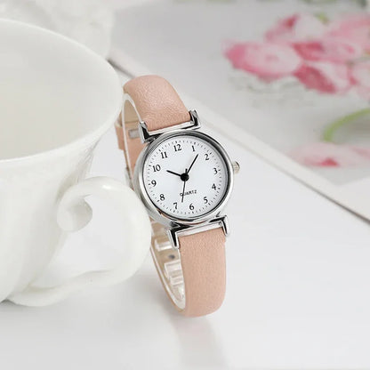 Lunarelle Luxury Small Dial Watch – High-Quality Quartz Leather Wristwatch for Women