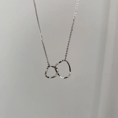 Lunarelle 2025 Crystal Circle Pendant – Elegant Gold Necklace for Women