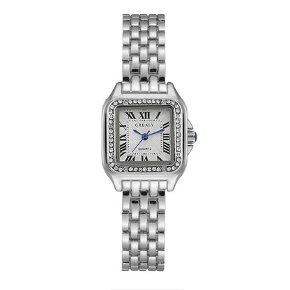 Lunarelle Light Luxury Quartz Watch – Stainless Steel Bracelet Wristwatch for Women