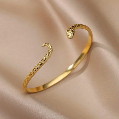 Lunarelle Chunky Flower Cuff – Gold Stainless Steel Bangle for Women